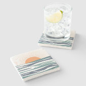 海の日の出 ストーンコースター (横)