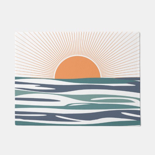 海の日の出 ドアマット (正面)