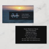 海の日の出: モノグラムの名刺 名刺 (正面/裏面)