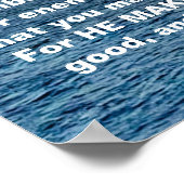 海の日の出、聖なる書物、 経典のマタイ5:43 ポスター (角)