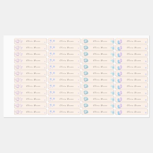 海の日の学校名気に服の中でかわいい ラベル (シート)