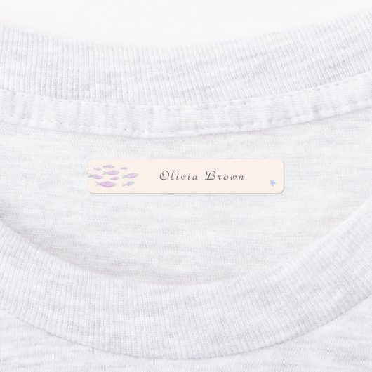 海の日の学校名気に服の中でかわいい ラベル (貼付)