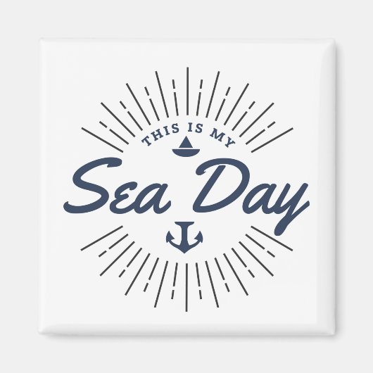 海の日をクルーズする マグネット (正面)