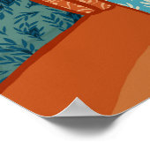 海の日差しで家に猫がいる人は幸せ ポスター (角)