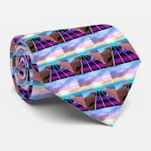 海の日没のベースギターの首音楽タイ ネクタイ (ロール)