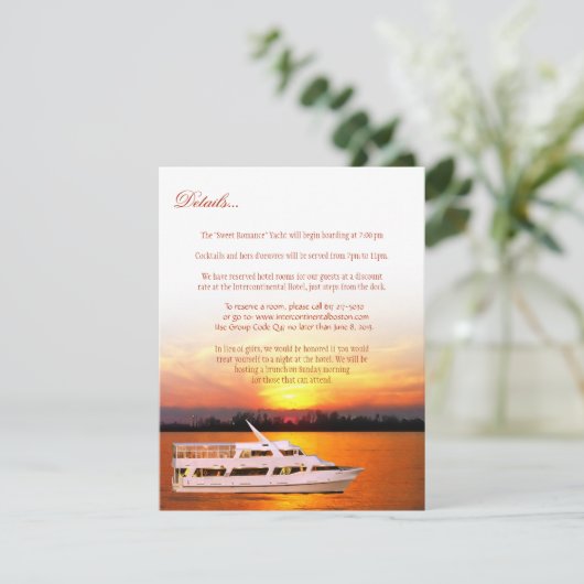 海の日没の明細カード エンクロージャーカード (スタンド正面)