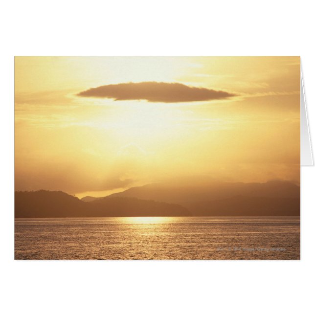 海の日没 (正面横)