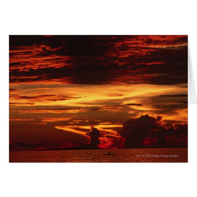 海の日没 (正面横)