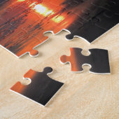 海の日没-カシの島、NC ジグソーパズル (側面)