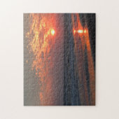 海の日没-カシの島、NC ジグソーパズル (縦)