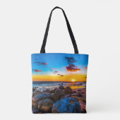 海の日没 トートバッグ (裏面)