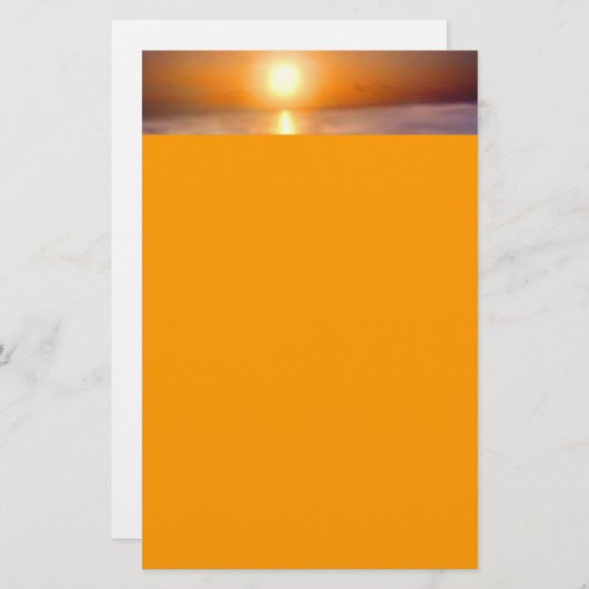 海の日没 便箋 (正面/裏面)