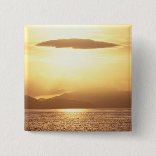 海の日没 缶バッジ (正面)