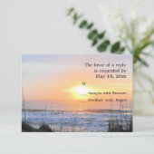 海の日没RSVPカード 出欠カード (スタンド正面)