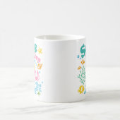 "海の日"ボホ海カラフル岸 コーヒーマグカップ (中央)