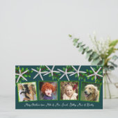 海の星とホリーフォー写真ファミリークリスマス シーズンカード (スタンド正面)