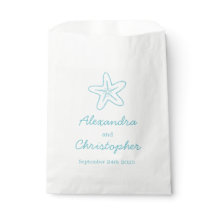 海の星と渦巻きアクアと白の好意バッグ