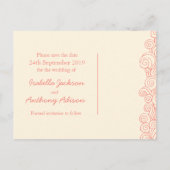 海の星と渦巻きサンゴとクリームは日付カードを保存 案内ポストカード (裏面)