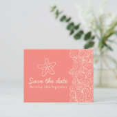 海の星と渦巻きサンゴとクリームは日付カードを保存 案内ポストカード (スタンド正面)