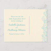 海の星と渦巻き青とクリームは日付カードを保存 案内ポストカード (裏面)