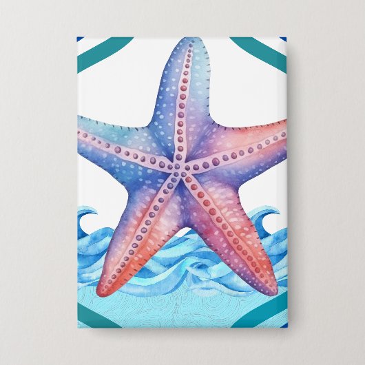 海の星のボタン 缶バッジ (正面)