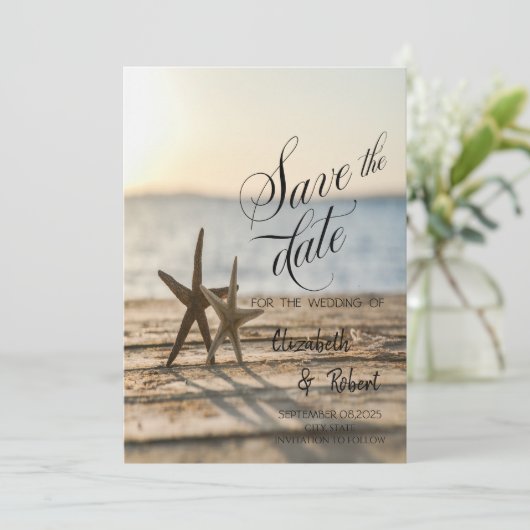 海の星の砂浜 保存日付のお知らせ セーブザデート (スタンド正面)