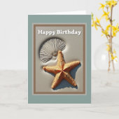 海の星の誕生日カード カード (黄色い花)