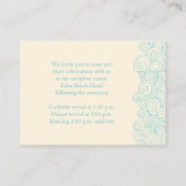 海の星は青いクリームの囲結婚いカードを渦巻く エンクロージャーカード (裏面)