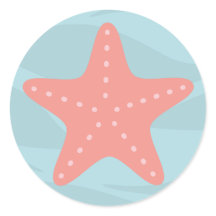 海の星魚のシールの下
