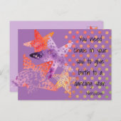 海の星、星の魚とドット – 海辺 ポストカード (正面/裏面)