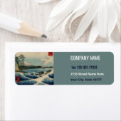 海の景色と山富士ラベル ラベル (インサイチュ)