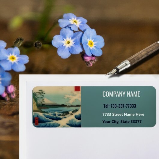 海の景色と山富士ラベル ラベル