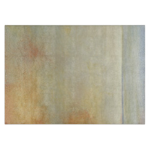 海の景色と穏やかなオレンジの夕日 カッティングボード