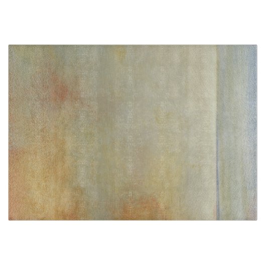 海の景色と穏やかなオレンジの夕日 カッティングボード (正面)