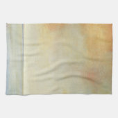 海の景色と穏やかなオレンジの夕日 キッチンタオル (横)