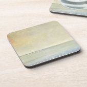 海の景色と穏やかなオレンジの夕日 コースター (左側)