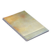 海の景色と穏やかなオレンジの夕日 ノートブック (右側)