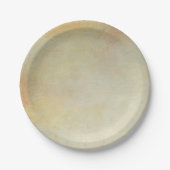 海の景色と穏やかなオレンジの夕日 ペーパープレート (正面)