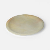 海の景色と穏やかなオレンジの夕日 ペーパープレート (アングル)