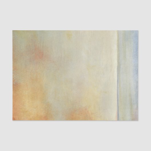 海の景色と穏やかなオレンジの夕日 薄葉紙 (正面)