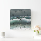 海の景色276 スクエア壁時計 (ホーム)