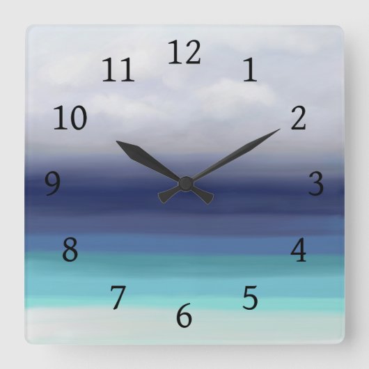 海の景色277 ラウンド壁時計 (正面)