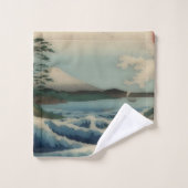 海の景色 – 有名なアー日本のト バスタオルセット (ウォッシュタオル)