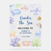 海の最初の誕生日パーティーへようこそ アクリルサイン (正面)