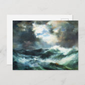 海の月明りの難破 ポストカード (正面/裏面)