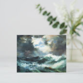 海の月明りの難破 ポストカード (スタンド正面)