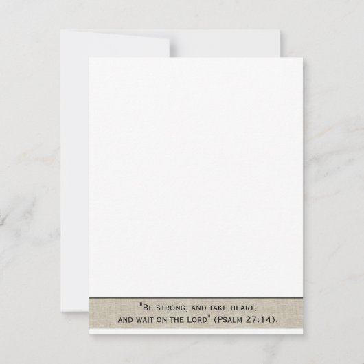 海の木の聖書の詩の勇気付けられるカード カード (裏面)