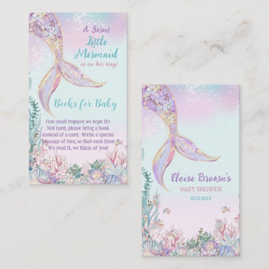 海の本の下のベビー エンクロージャーカード (正面/裏面)