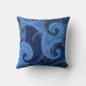 海の枕のペイズリーの楽園 クッション (裏面)