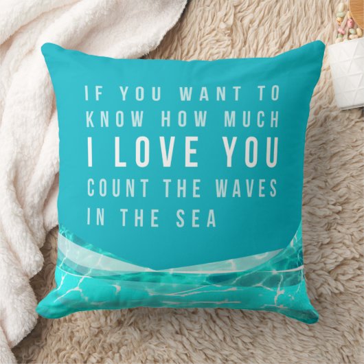 海の枕の波を数える愛 クッション (ブランケット)